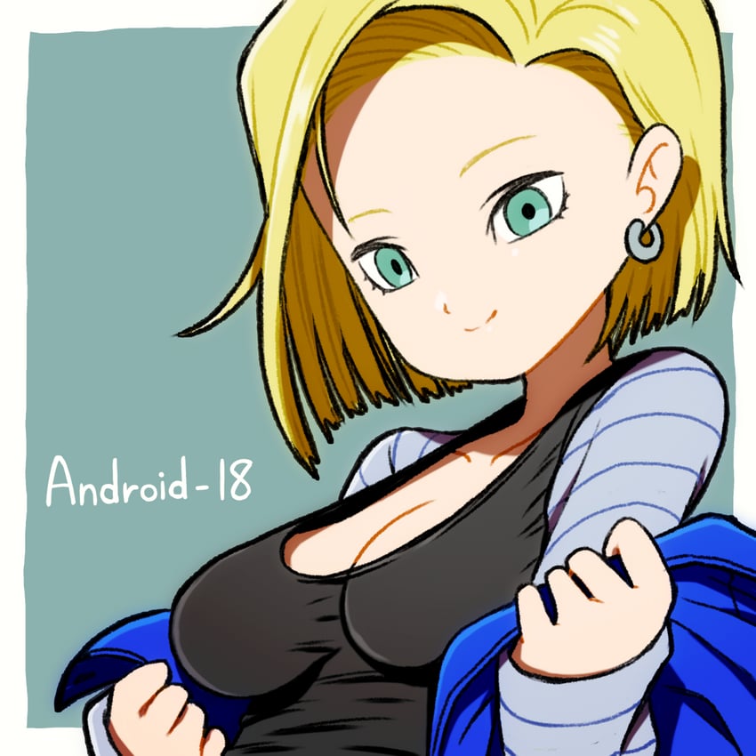 android 18 (dragon ball and 1 more) drawn by beeru_(veil8801)