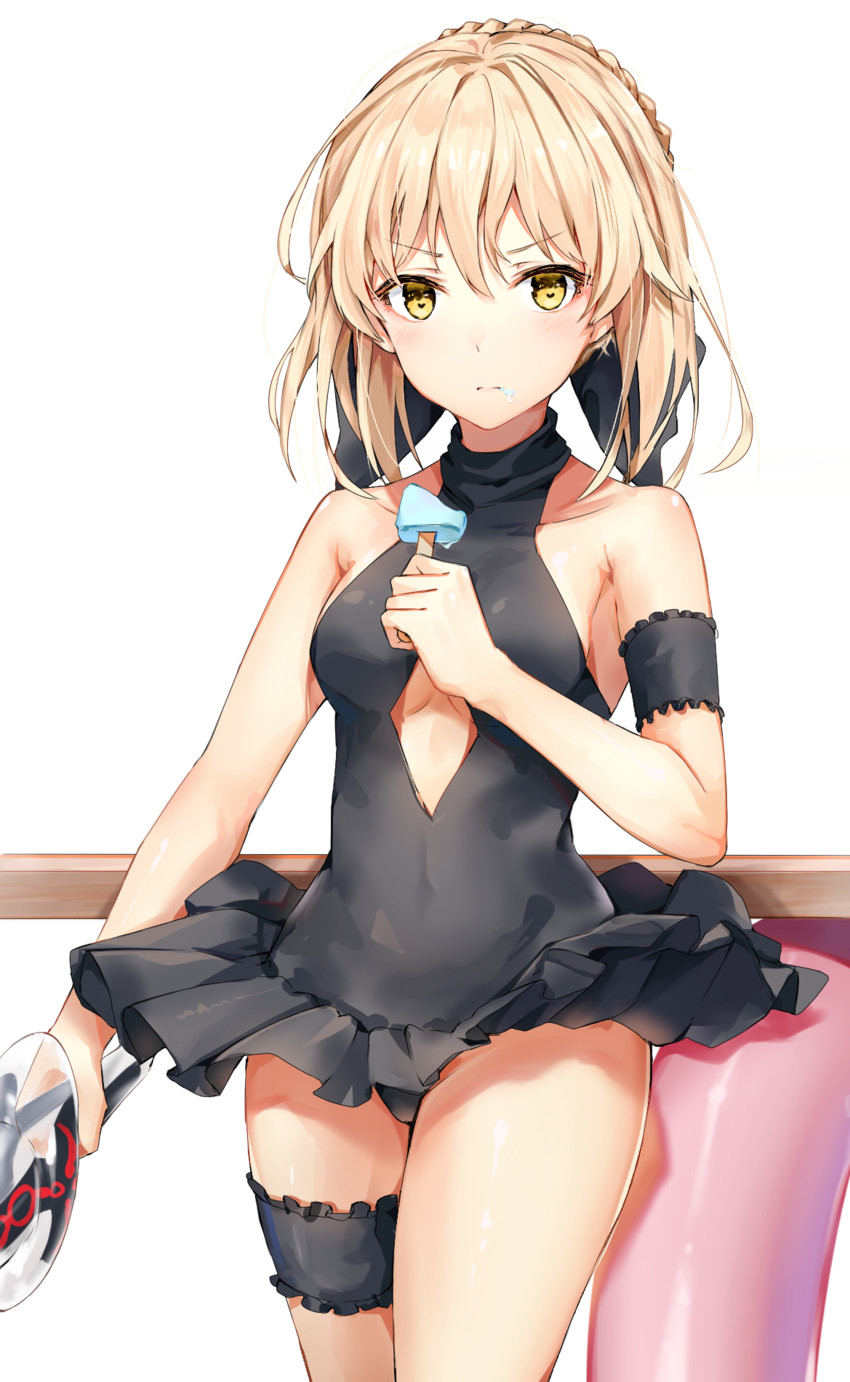 artoria pendragon and saber alter (fate and 1 more) drawn by black_cola