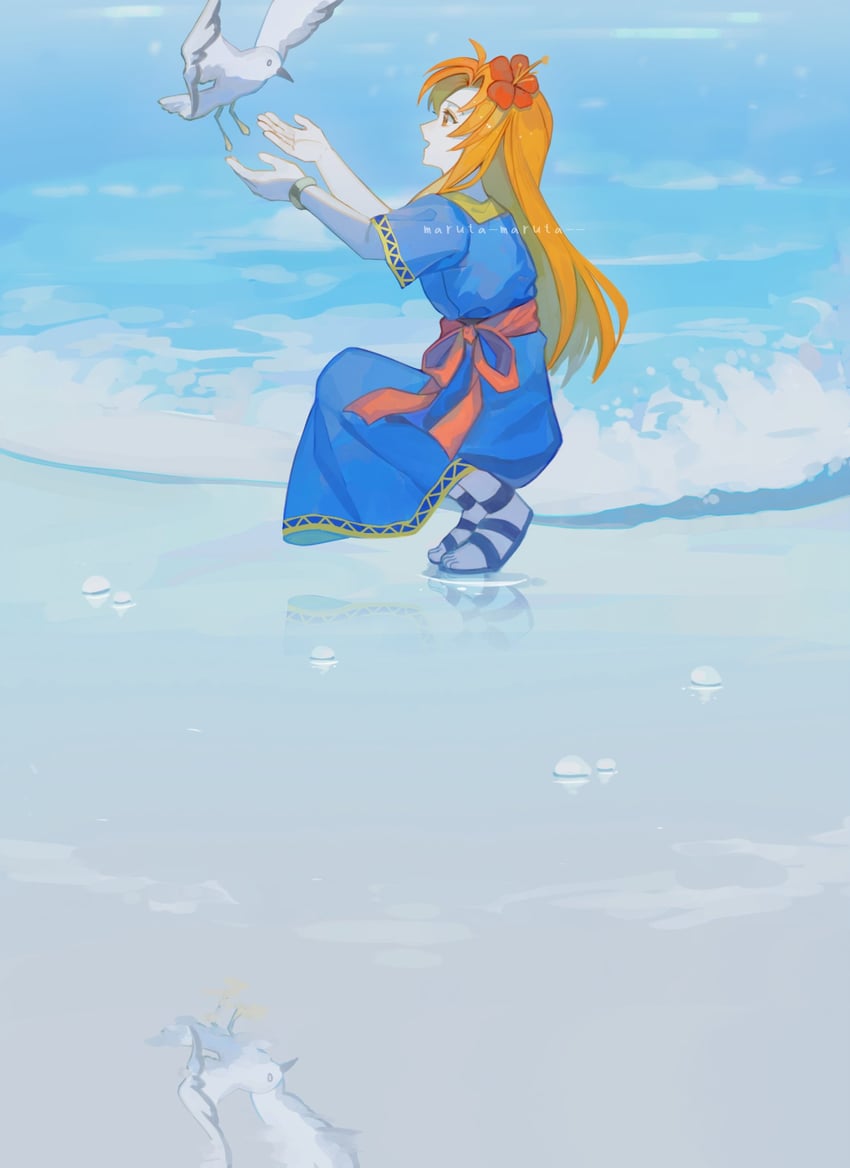 marin (the legend of zelda and 1 more) drawn by maruta_maruta