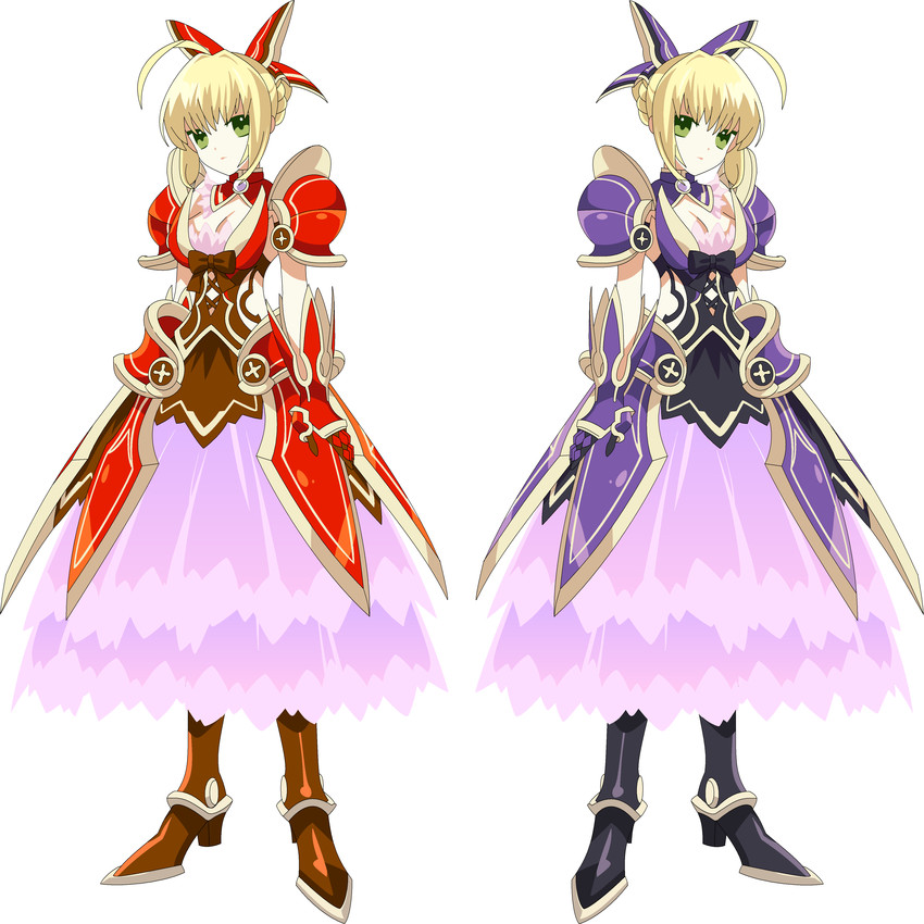 nero claudius and yatogami tohka (fate and 2 more) drawn by deathcrow