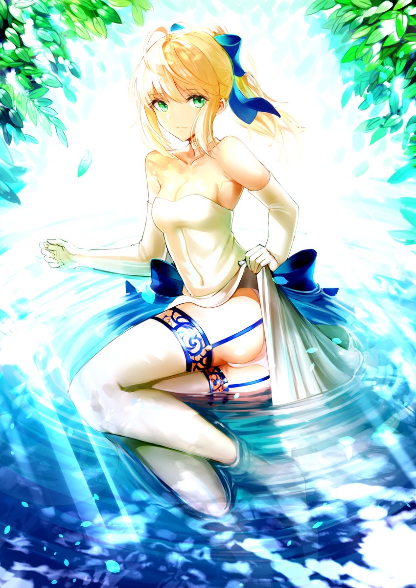 artoria pendragon and saber (fate and 2 more) drawn by boa_sorte