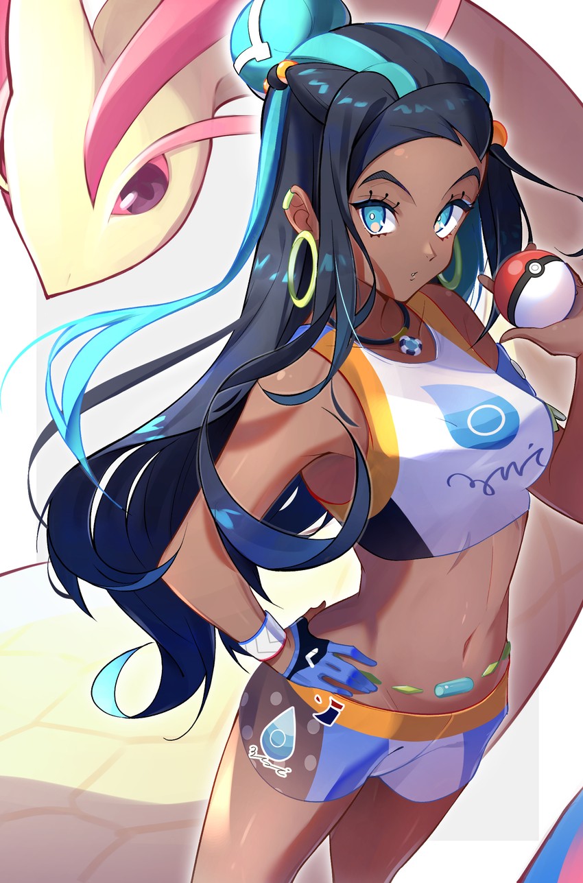 nessa and milotic (pokemon and 1 more) drawn by takom