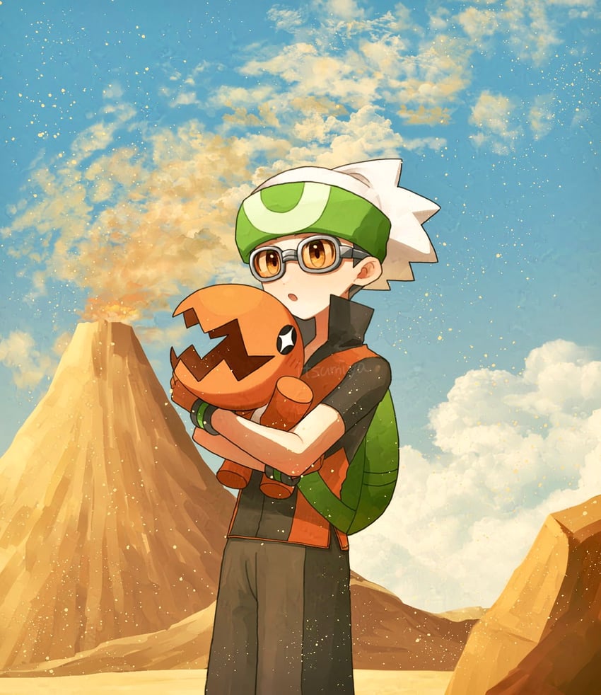 brendan and trapinch (pokemon and 2 more) drawn by mio14s