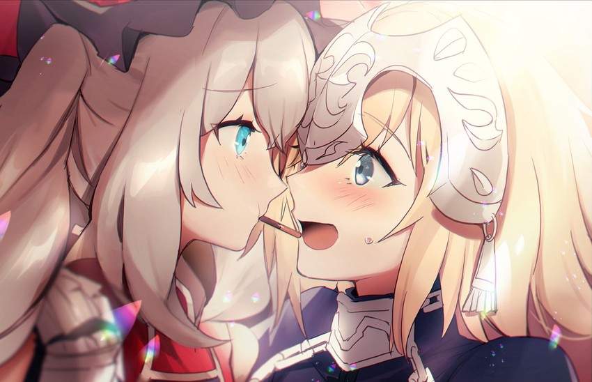jeanne d'arc and marie antoinette (fate and 2 more) drawn by no-kan