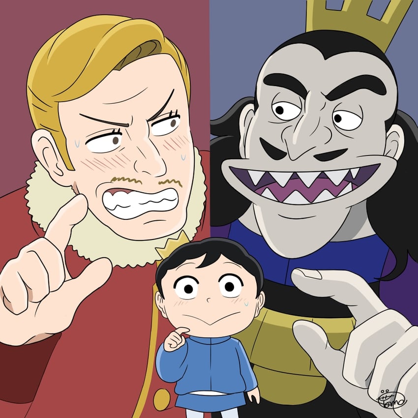 bojji, desha, and despa (ousama ranking) drawn by yorumo_(56922905)