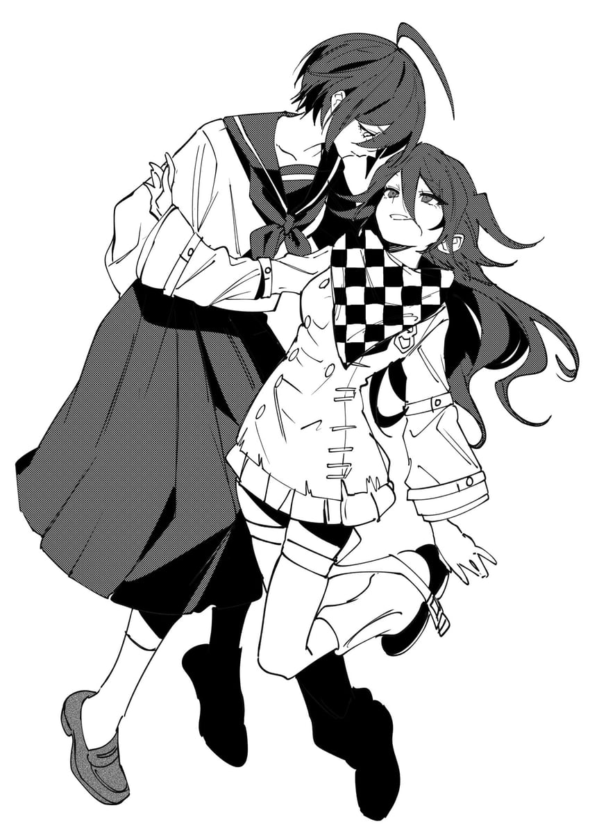 oma kokichi and saihara shuichi (danganronpa and 1 more) drawn by mitosansan