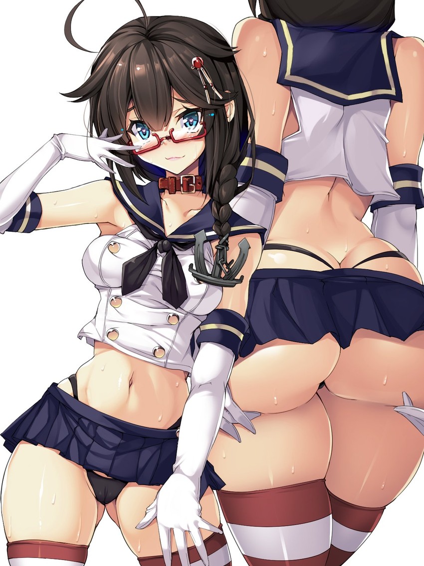 shimakaze, shigure, and shigure kai ni (kantai collection) drawn by torisan