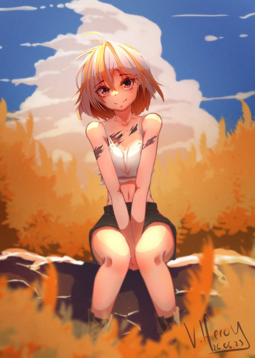 sunny splosion (indie virtual youtuber) drawn by vilferoy