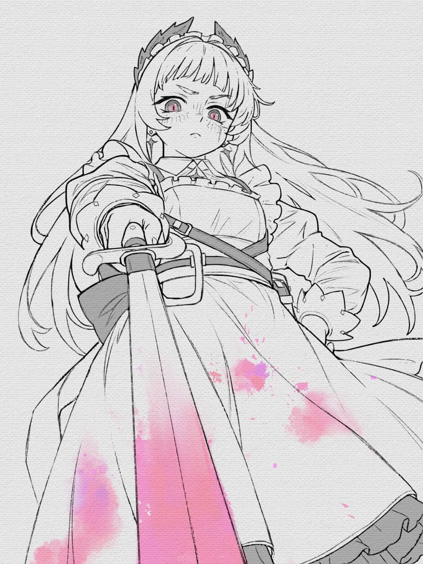 irene (arknights and 1 more) drawn by kunochai