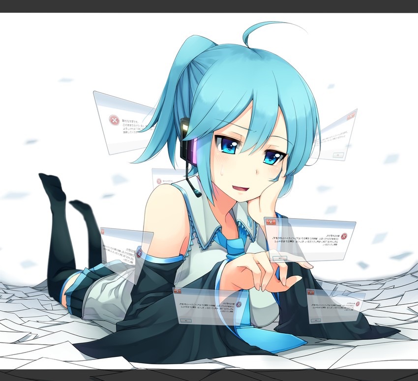 hatsune miku (vocaloid and 2 more) drawn by 7zu7