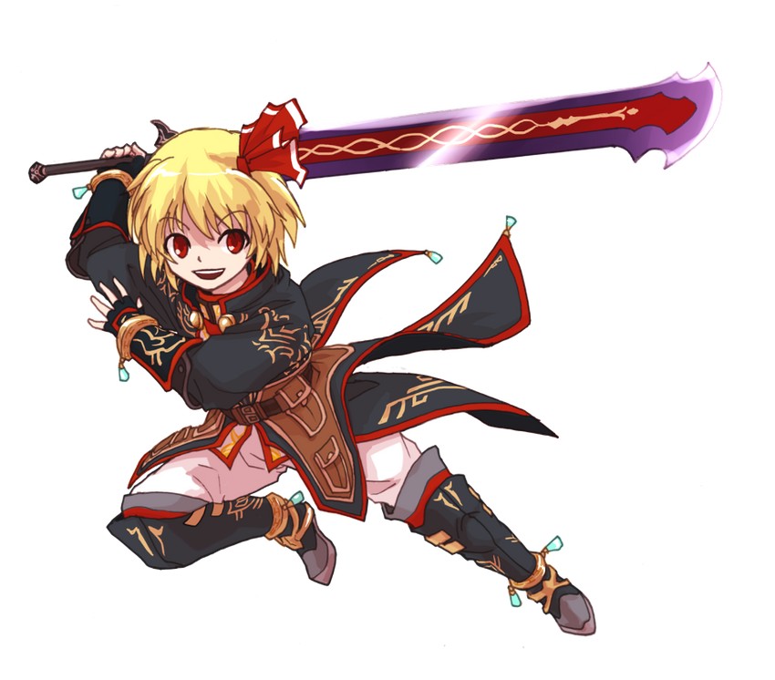 rumia and rune fencer (touhou and 2 more) drawn by towie