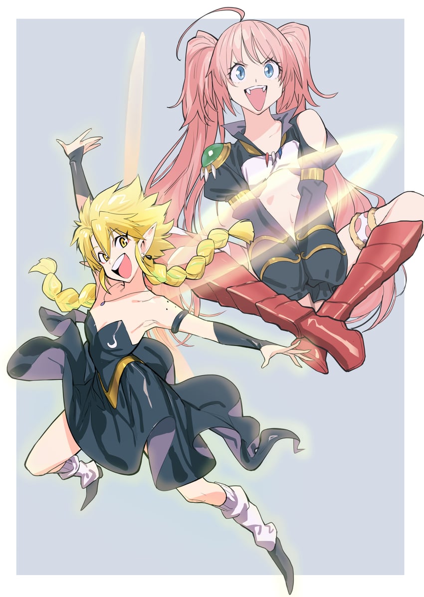 milim nava and ramiris (tensei shitara slime datta ken) drawn by soosaresu