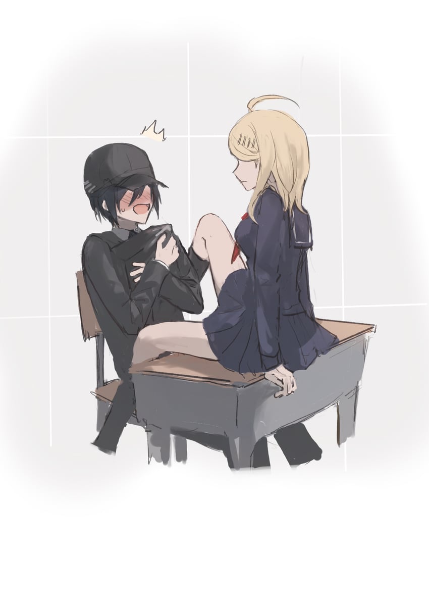 saihara shuichi and akamatsu kaede (danganronpa and 1 more) drawn by fu_ga_(vivi912912)