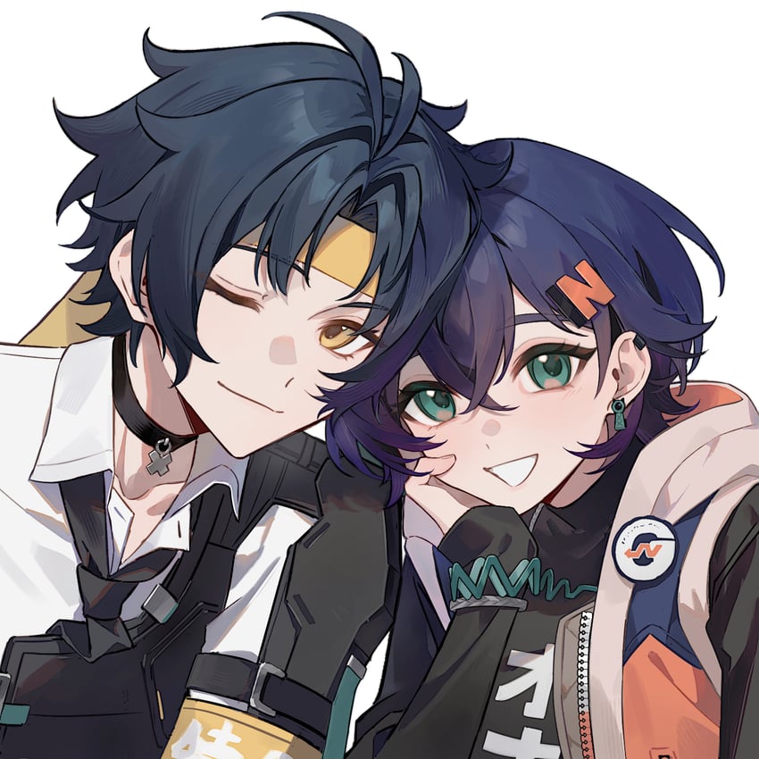 belle and asaba harumasa (zenless zone zero) drawn by yanlou