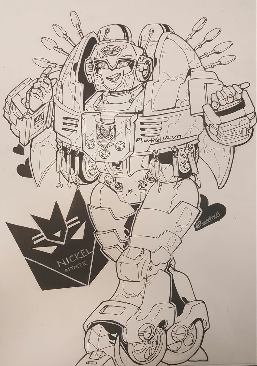 nickel (transformers and 1 more) drawn by sweetixel