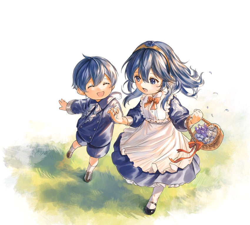 lucina and male morgan (fire emblem and 1 more) drawn by abinosu0903