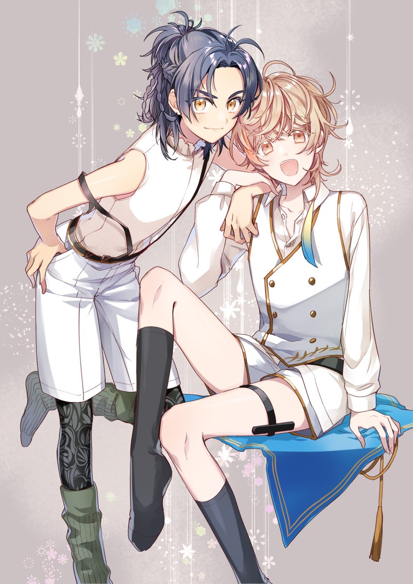 taikogane sadamune and monoyoshi sadamune (touken ranbu) drawn by hoshi_akari