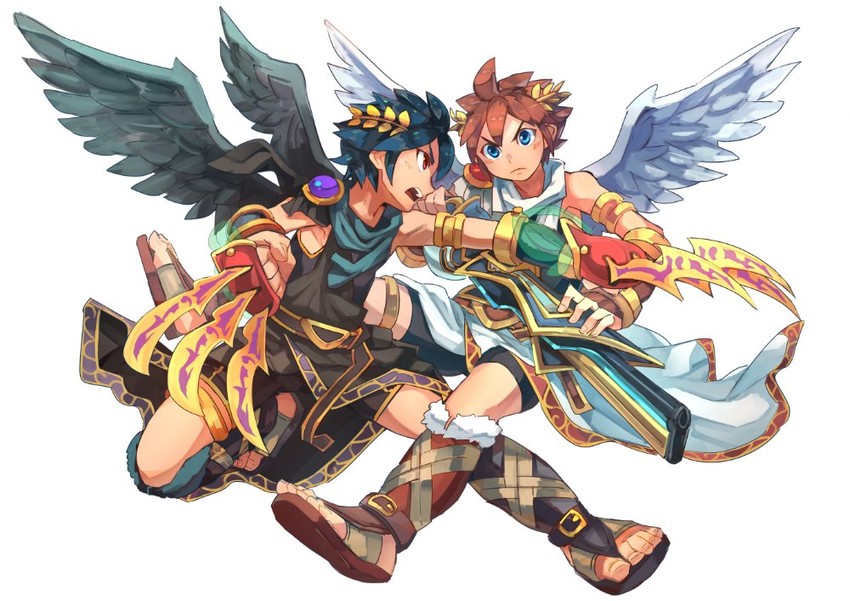 pit and dark pit (kid icarus and 1 more) drawn by geetgeet