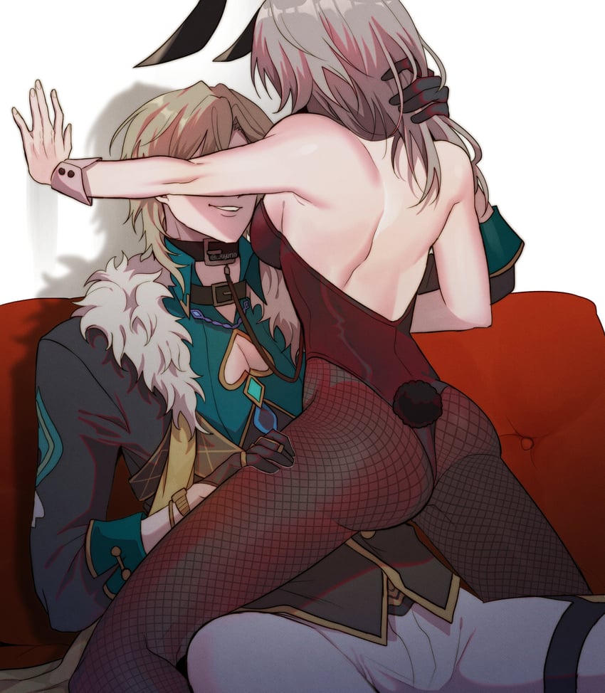 trailblazer, stelle, and aventurine (honkai and 1 more) drawn by puyurin