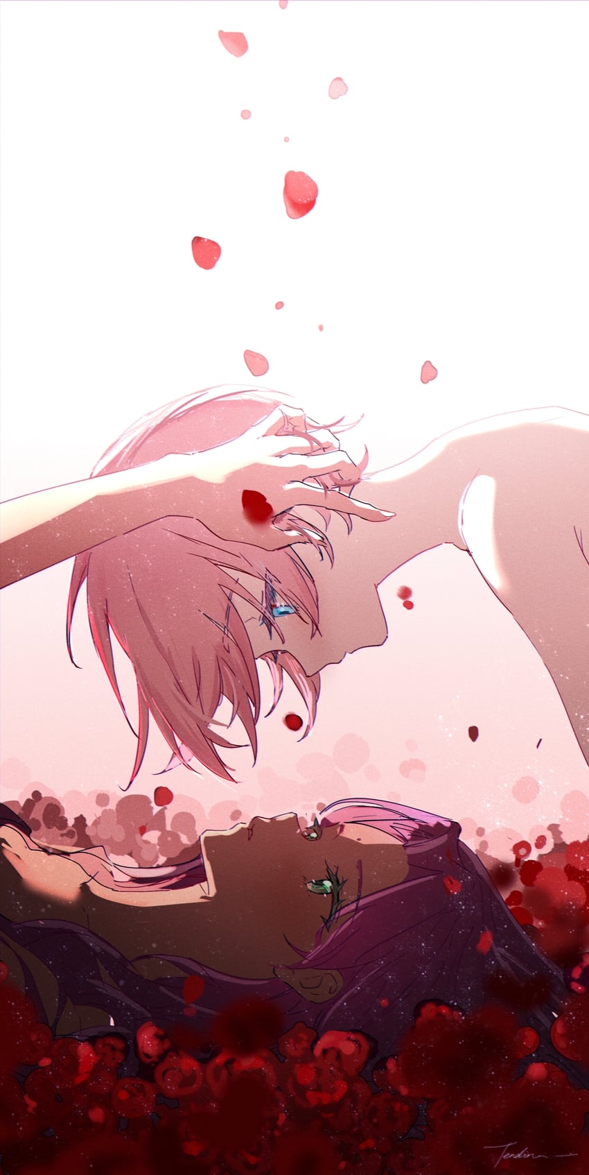 tenjou utena and himemiya anthy (shoujo kakumei utena and 1 more) drawn by tendin