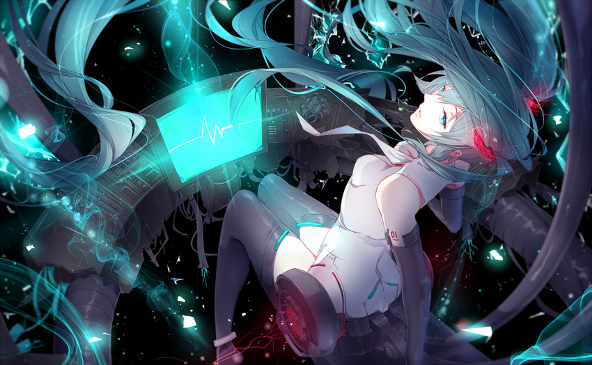 hatsune miku (vocaloid) drawn by phino