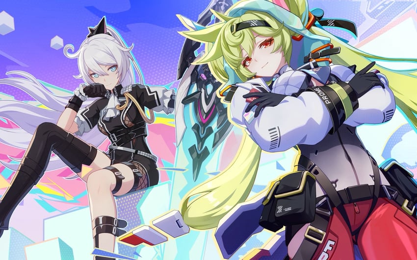 kiana kaslana and ai hyperion lambda (honkai and 2 more)