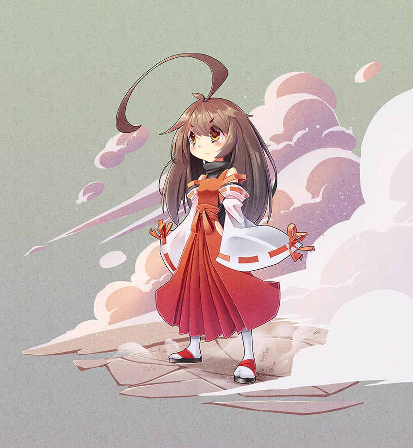 sendai hakurei no miko (original and 2 more) drawn by z.o.b