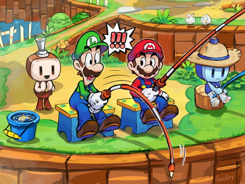 mario and luigi (mario and 2 more) drawn by ya_mari_6363