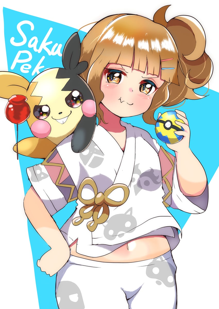 morpeko and oomuro sakurako (pokemon and 2 more) drawn by carrot_summer