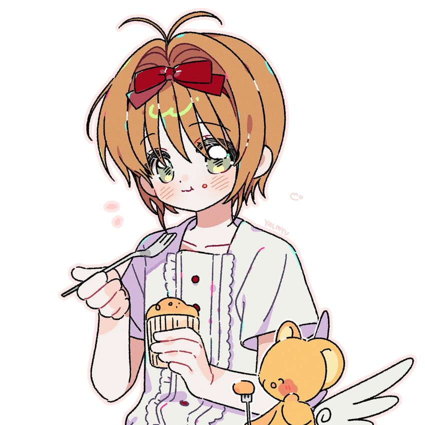 kinomoto sakura and kero (cardcaptor sakura) drawn by yalmyu