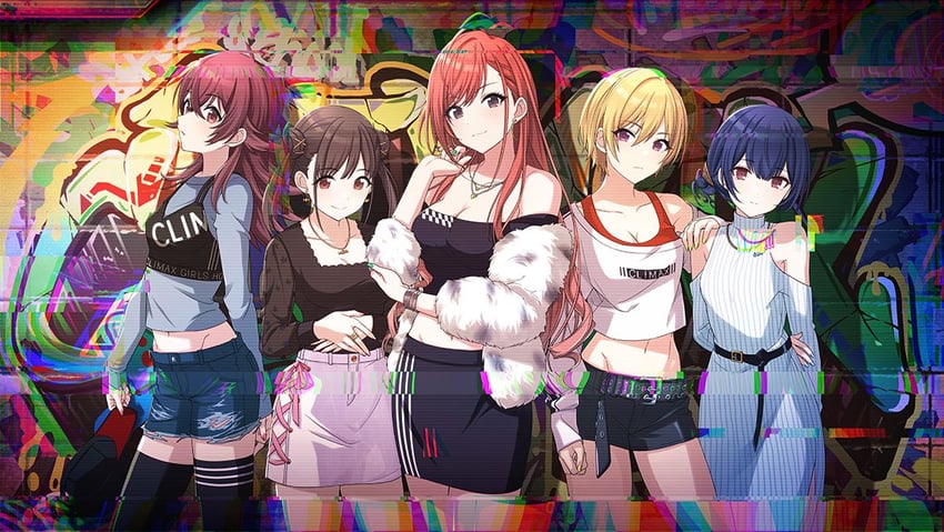 morino rinze, sonoda chiyoko, komiya kaho, arisugawa natsuha, and saijo juri (idolmaster and 1 more)