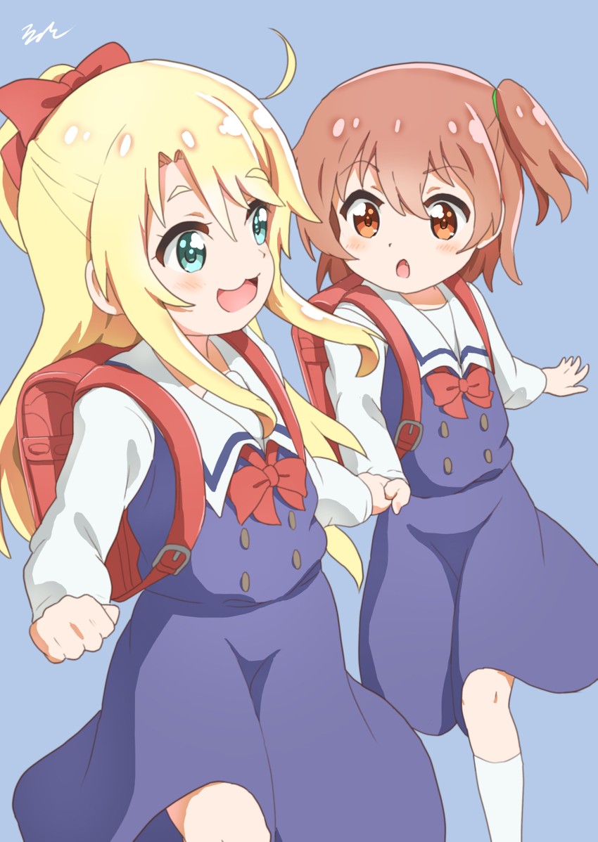 himesaka noa and hoshino hinata (watashi ni tenshi ga maiorita!) drawn by aayh