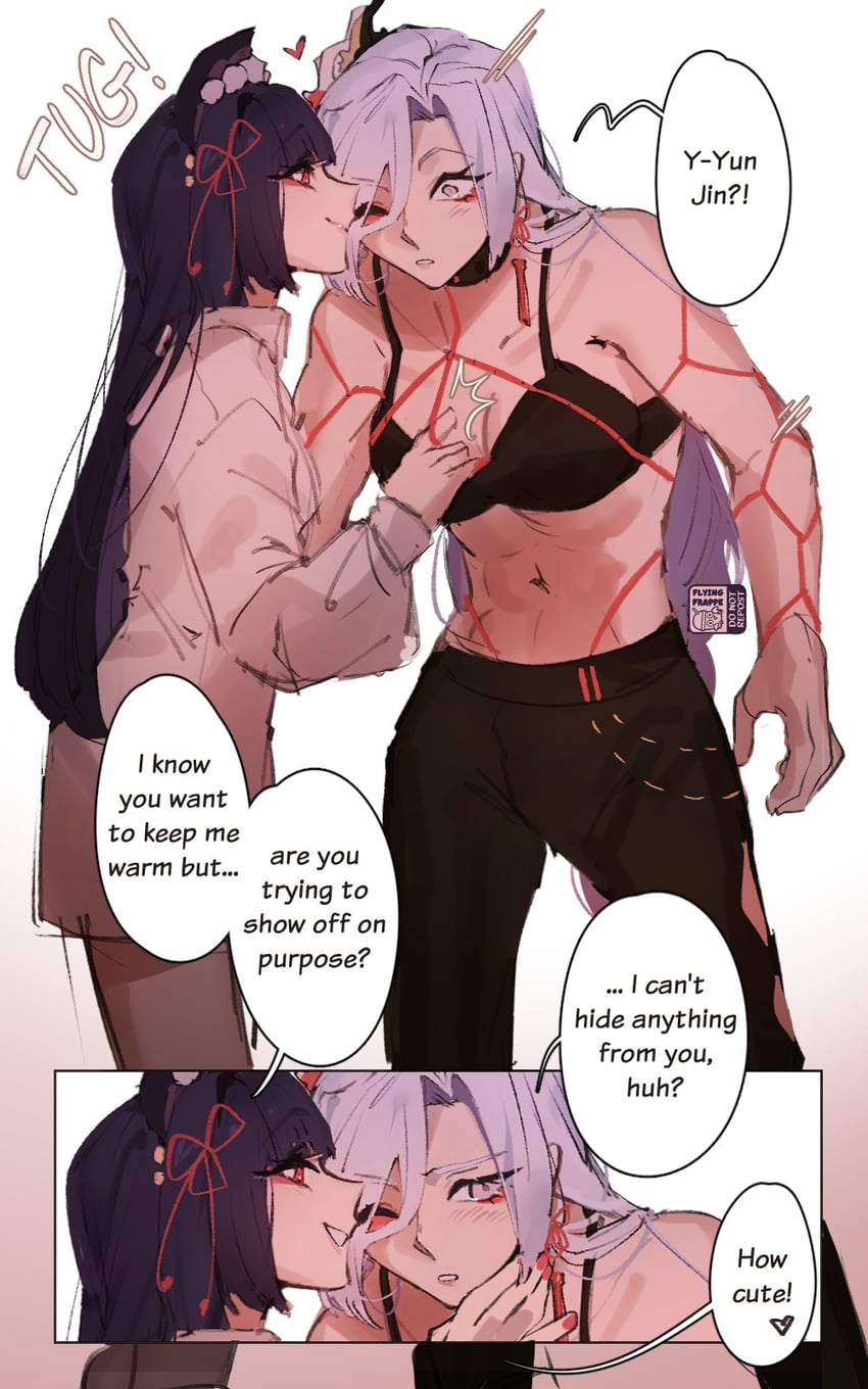 shenhe and yun jin (genshin impact) drawn by flying-frappuccino