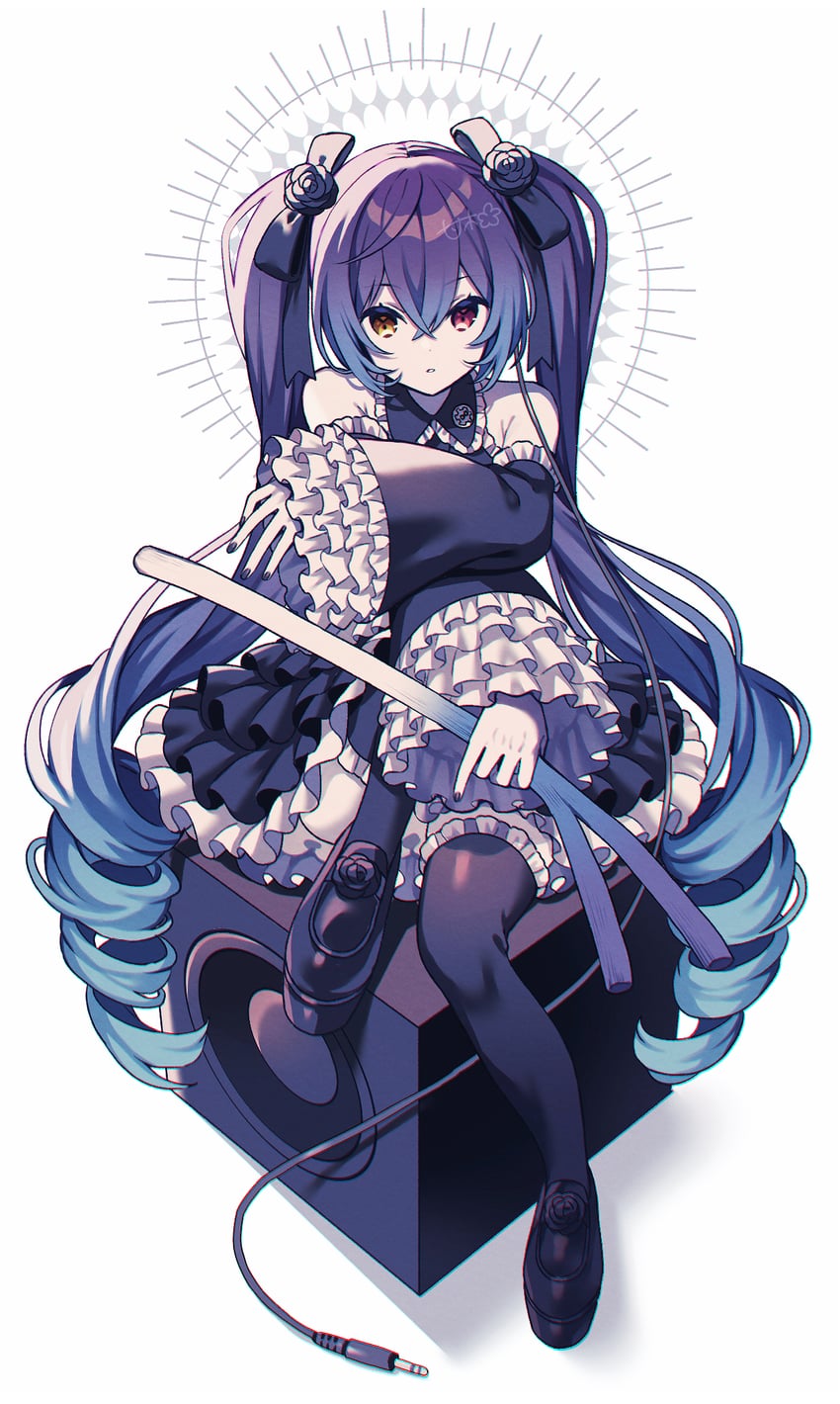 hatsune miku (vocaloid and 2 more) drawn by amagi_hana