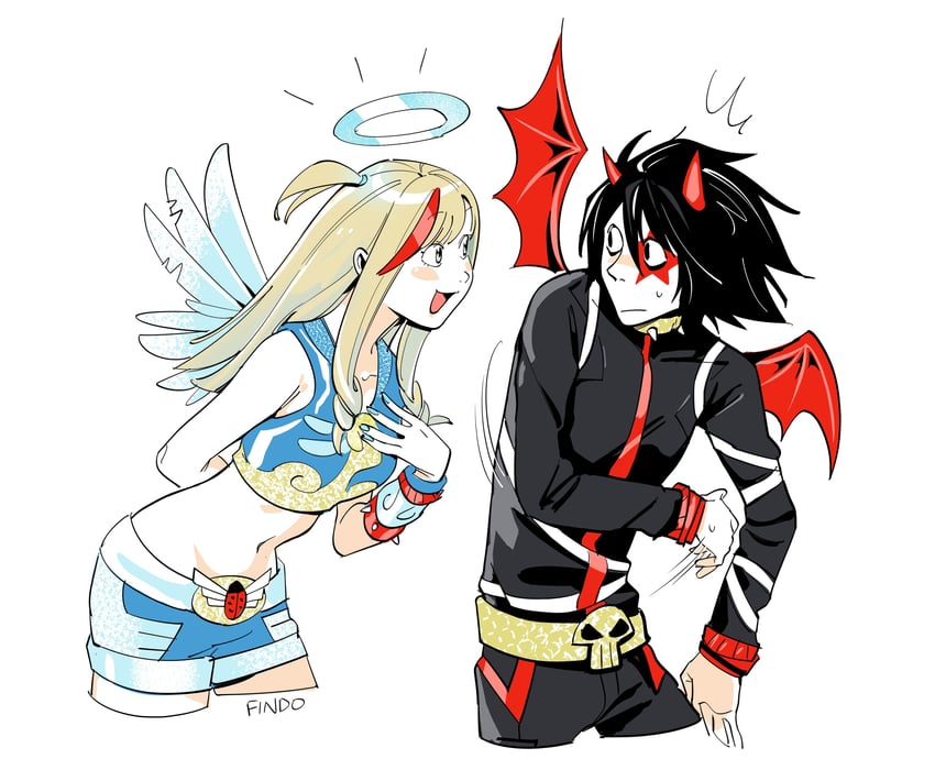 l and amane misa (death note) drawn by findoworld