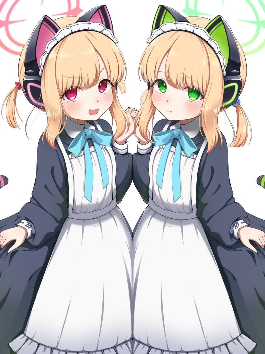 momoi and midori (blue archive) drawn by panda_90321