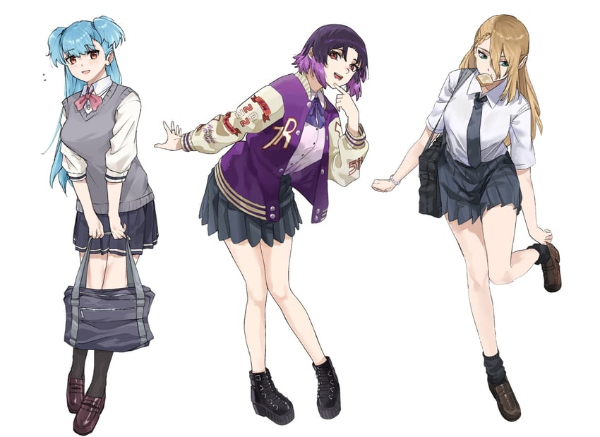 varvara pilipenko, tsukiyono bell, and ezo yakumo (mato seihei no slave) drawn by saikiseiya