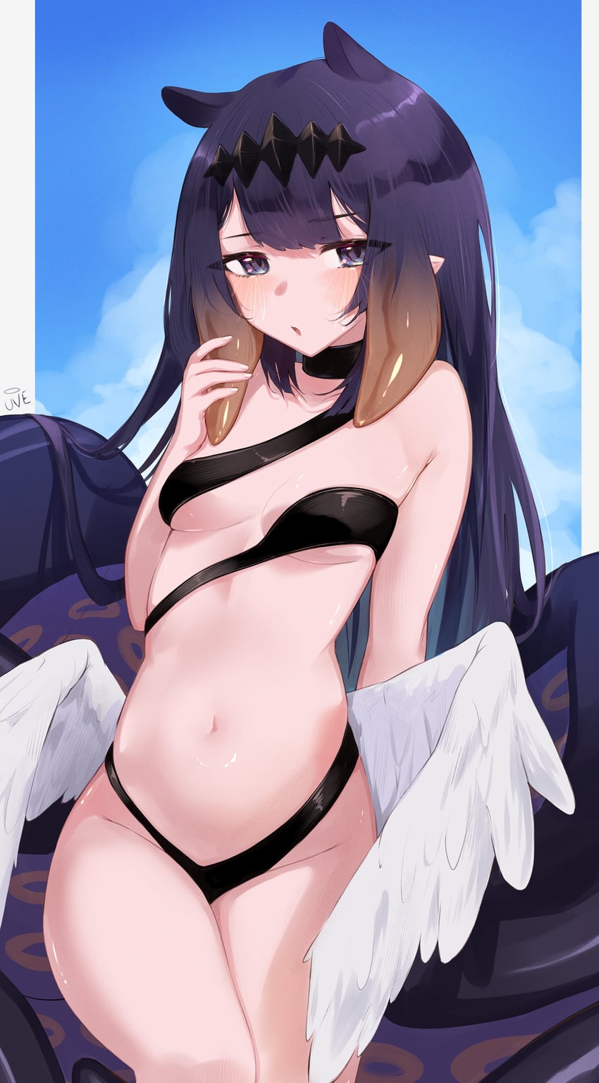 ninomae ina'nis (hololive and 1 more) drawn by uve