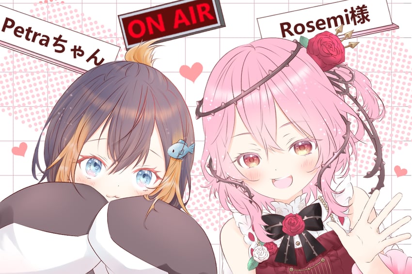 petra gurin and rosemi lovelock (nijisanji and 1 more) drawn by en_0v0