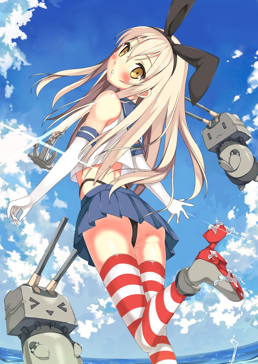 shimakaze and rensouhou-chan (kantai collection) drawn by kawai_(purplrpouni)