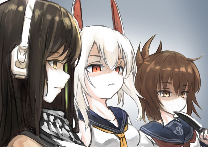 inazuma, ayanami, m4a1, and plasma-chan (kantai collection and 2 more) drawn by miyopiwi