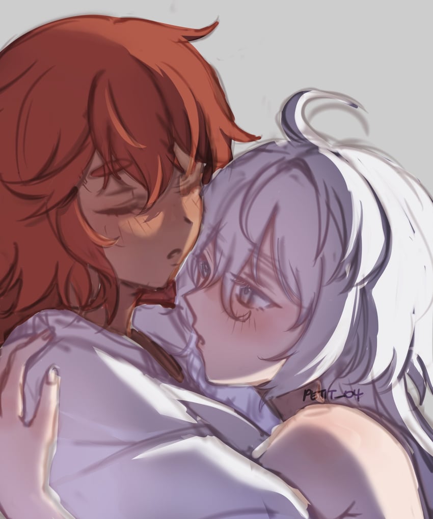 suletta mercury and miorine rembran (gundam and 1 more) drawn by petit_04