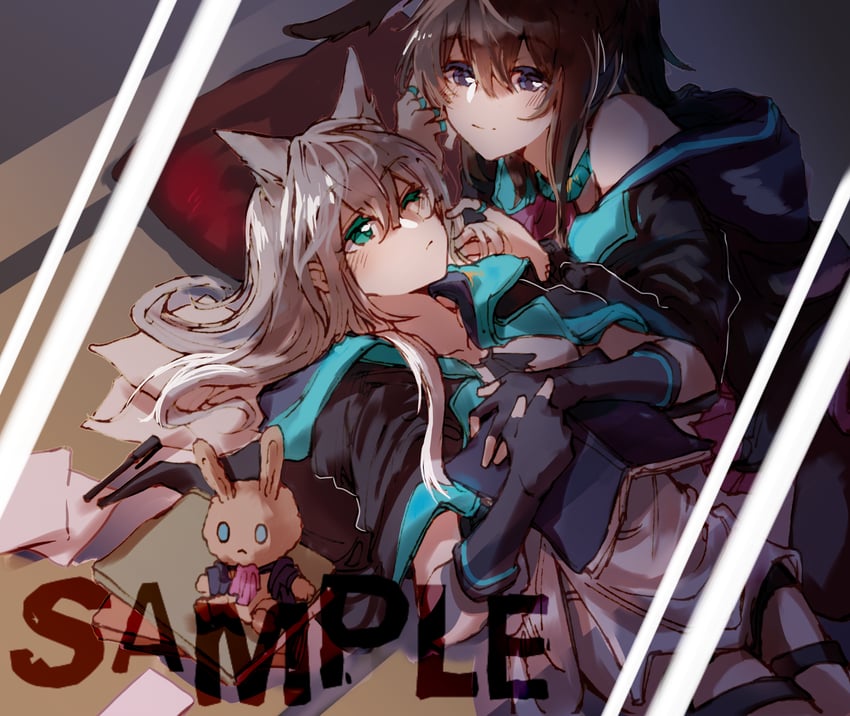 amiya and rosmontis (arknights) drawn by e-fa-dorn