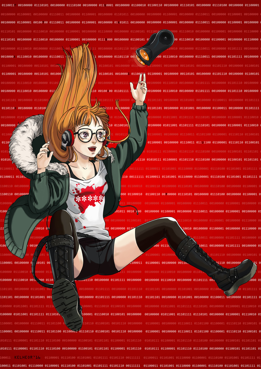 sakura futaba (persona and 1 more) drawn by eugenia_beilschmidt