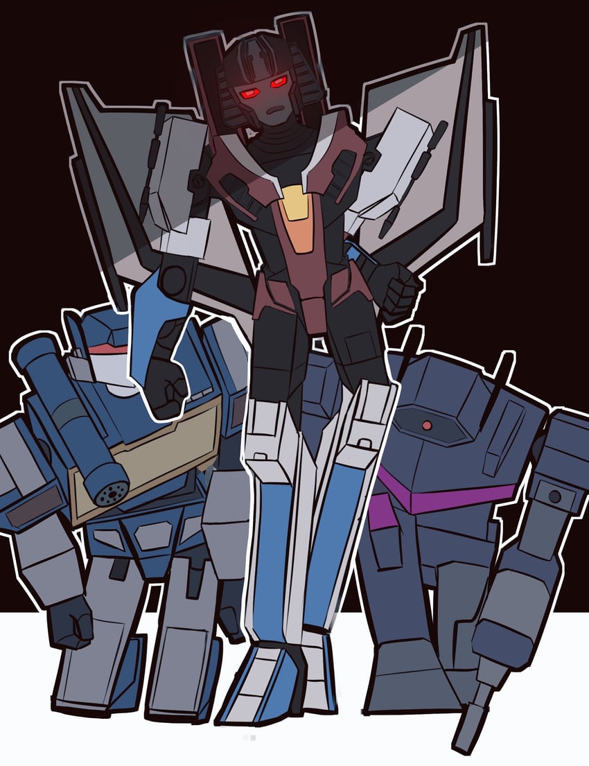 starscream, soundwave, and shockwave (transformers and 1 more) drawn by ekflarlekfla
