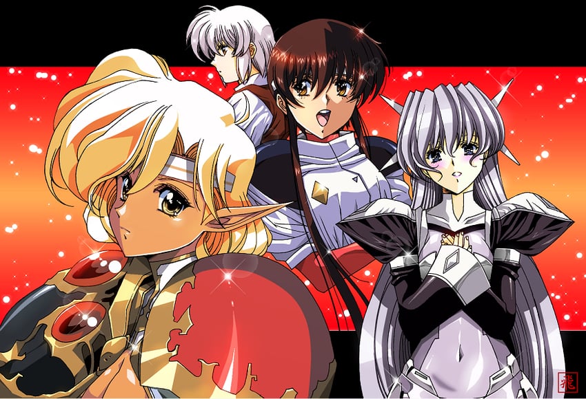 tita mu koshigaya, frayne, sonia, and helen (langrisser and 3 more) drawn by hikaru_(mikan0407)