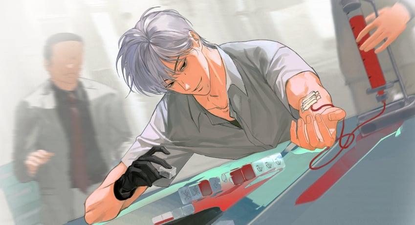 akagi shigeru and ohgi (fukumoto mahjong and 1 more) drawn by unelamain