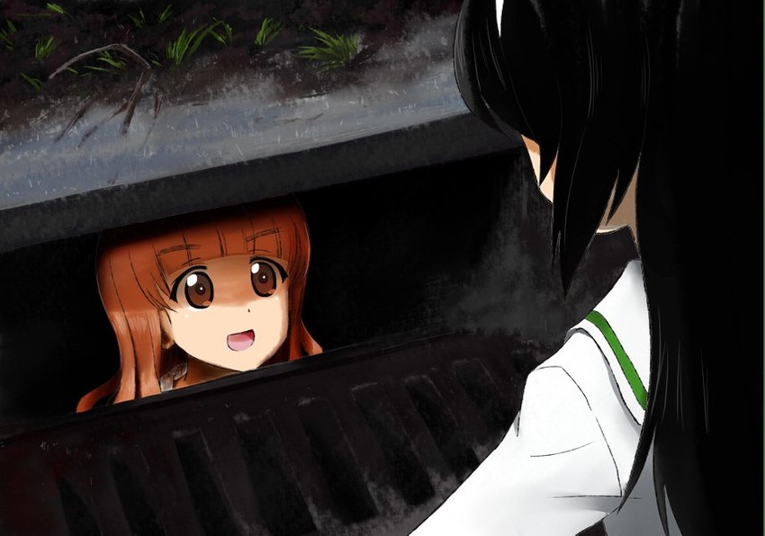 takebe saori and reizei mako (girls und panzer and 1 more) drawn by kohinore
