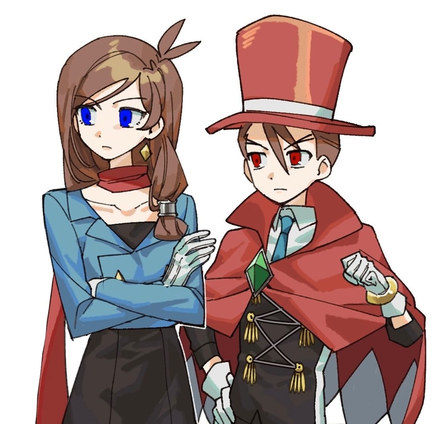 apollo justice and trucy wright (ace attorney and 1 more) drawn by dhahfdlq_rhkxkz