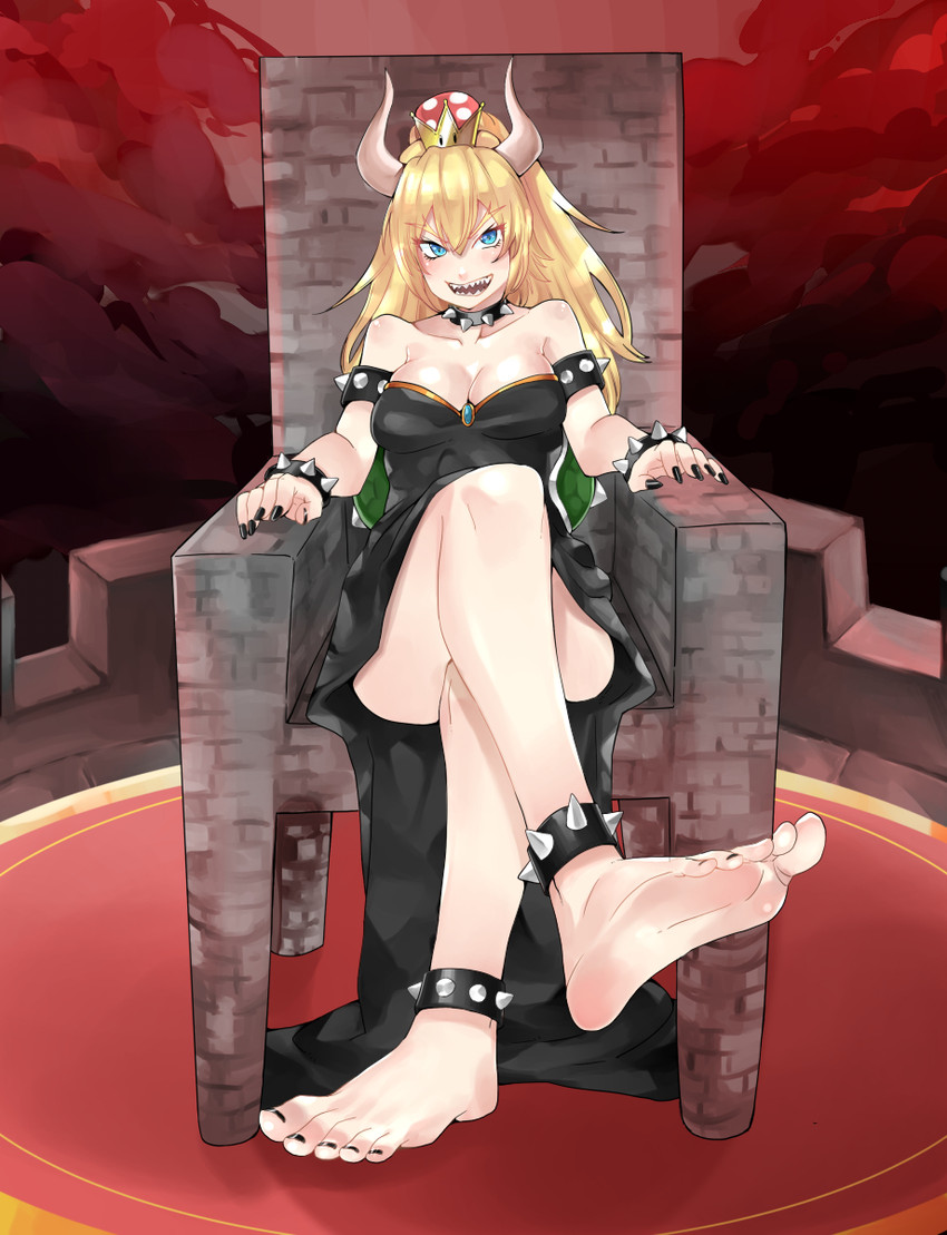 bowsette (mario and 1 more) drawn by eiji_(eiji)